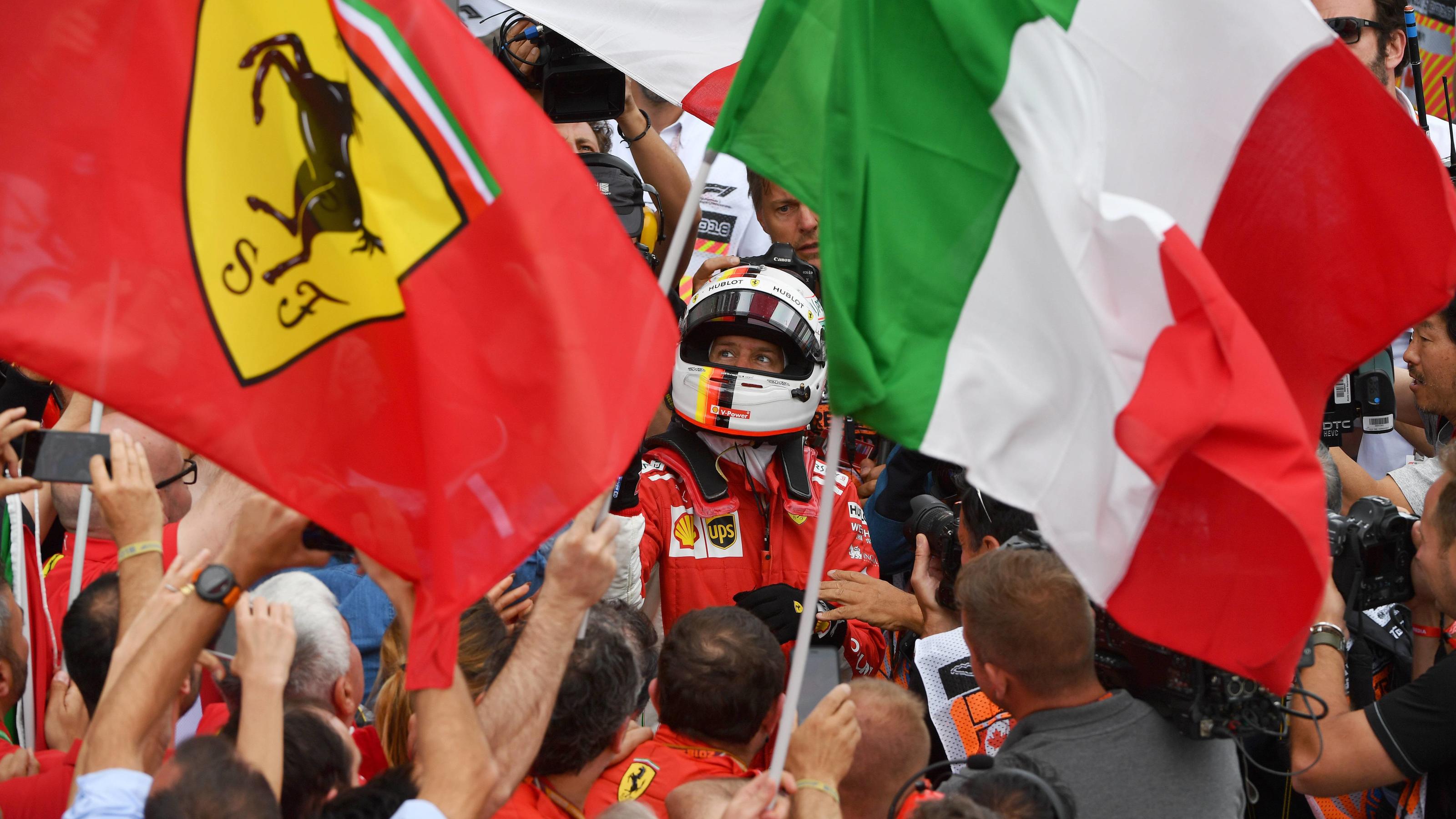 Stimmen zum Kanada-GP der Formel 1: "Sebastian Vettel, König in Montreal" 2018 Canadian GP CIRCUIT GILLES-VILLENEUVE, CANADA - JUNE 10: Race winner Sebastian Vettel (GER) Ferrari celebrates in parc ferme during the Canadian GP at Circuit Gilles-Villeneuve on June 10, 2018 in Circuit Gilles-Villeneuve, Canada. (Photo by Mar