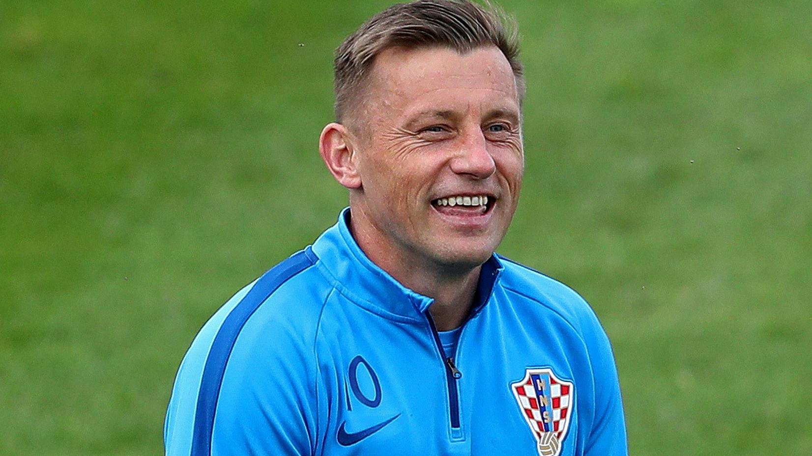 Kroatiens Co-Trainer Ivica Olic rät Ante Rebic zu Bayern-Wechsel WM 2018, Training Nationalteam Kroatien World Cup - croatia training 23.06.2018., Roscino, Russia - 2018 FIFA World Cup WM Weltmeisterschaft Fussball Russia. Training of Croatian football team at stadium Arena Roscino.. Ivica Olic. PUBLICATIONxINxGER