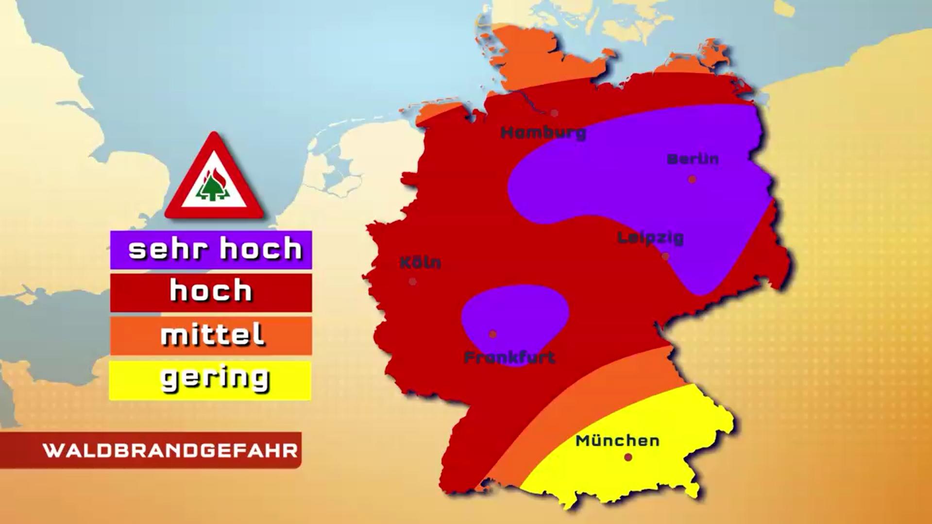 Waldbrandgefahr in Deutschland: Hier ist die Warnstufe am höchsten Waldbrandgefahr für den Juli 2018