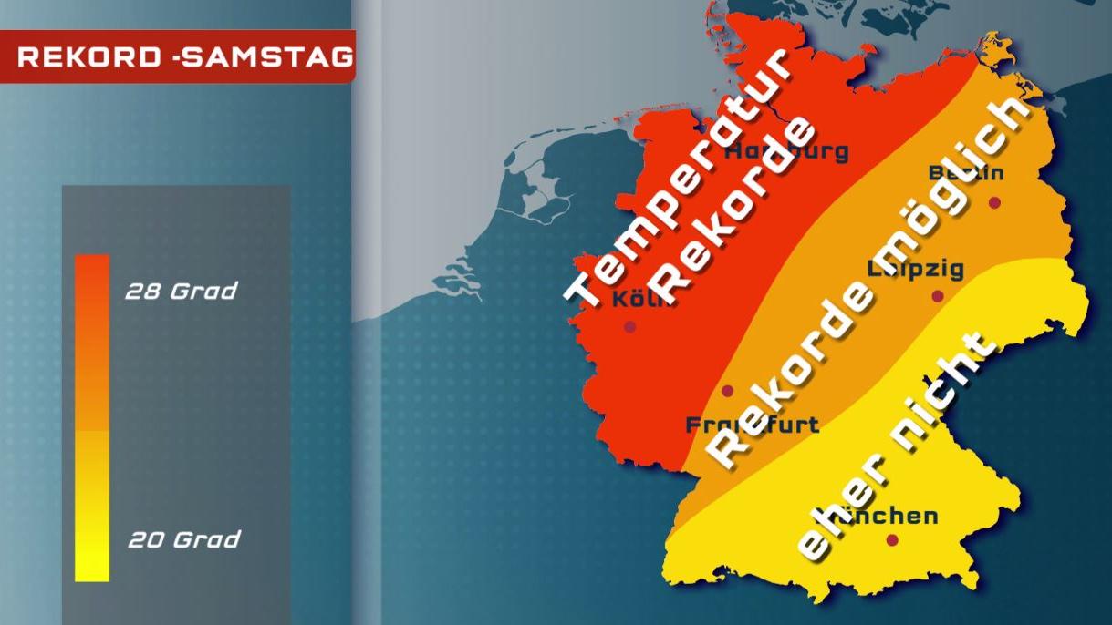 Fast 30 Grad! Sommerwetter lässt Temperaturrekorde im Oktober purzeln Rekordwetterverteilung