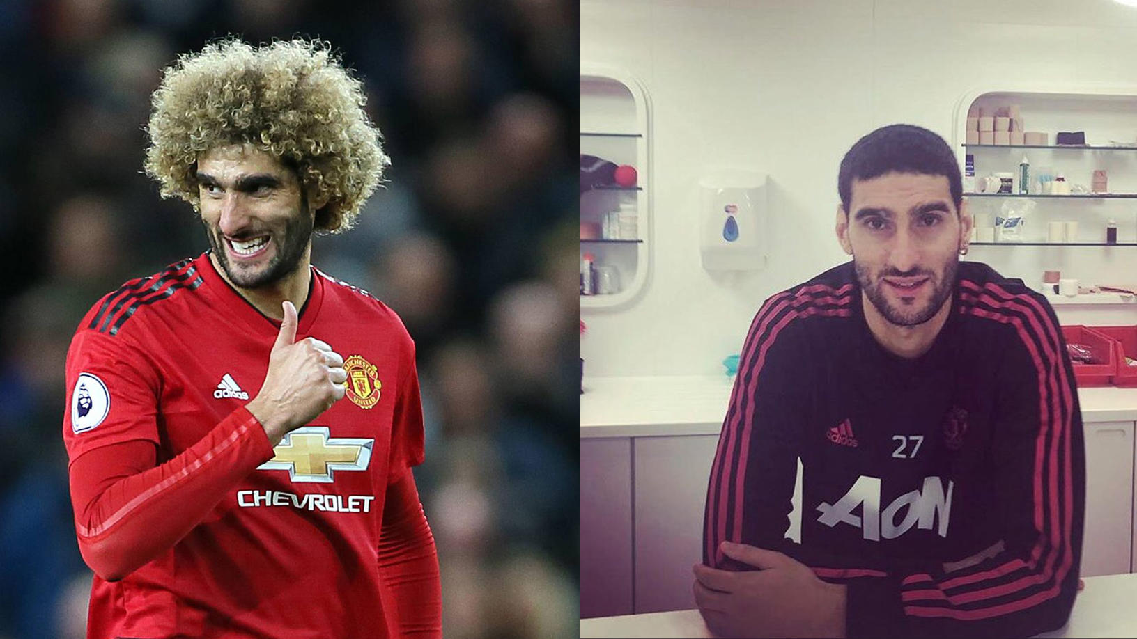 United-Star Marouane Fellaini rasiert sich die Mähne Fellaini