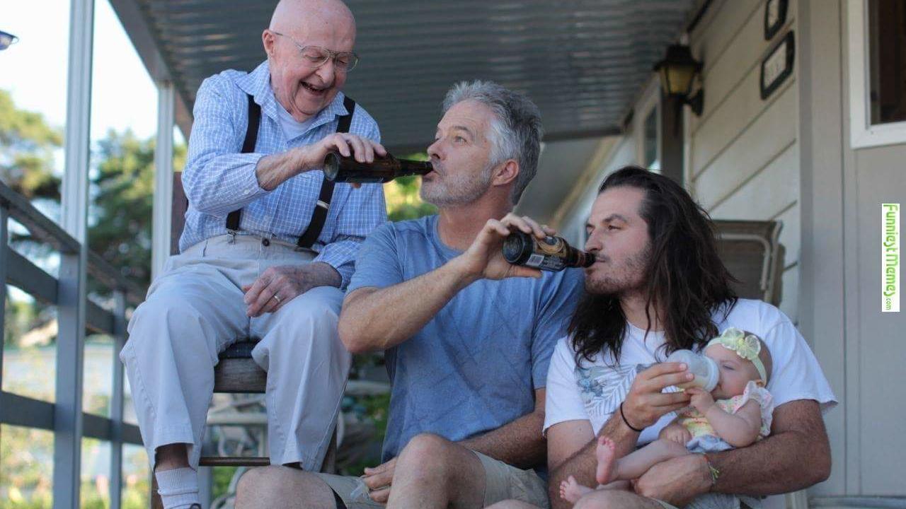 Väter füttern ihre Babys: Dieses Foto ist der Hit im Netz Väter füttern ihre 'Babys'