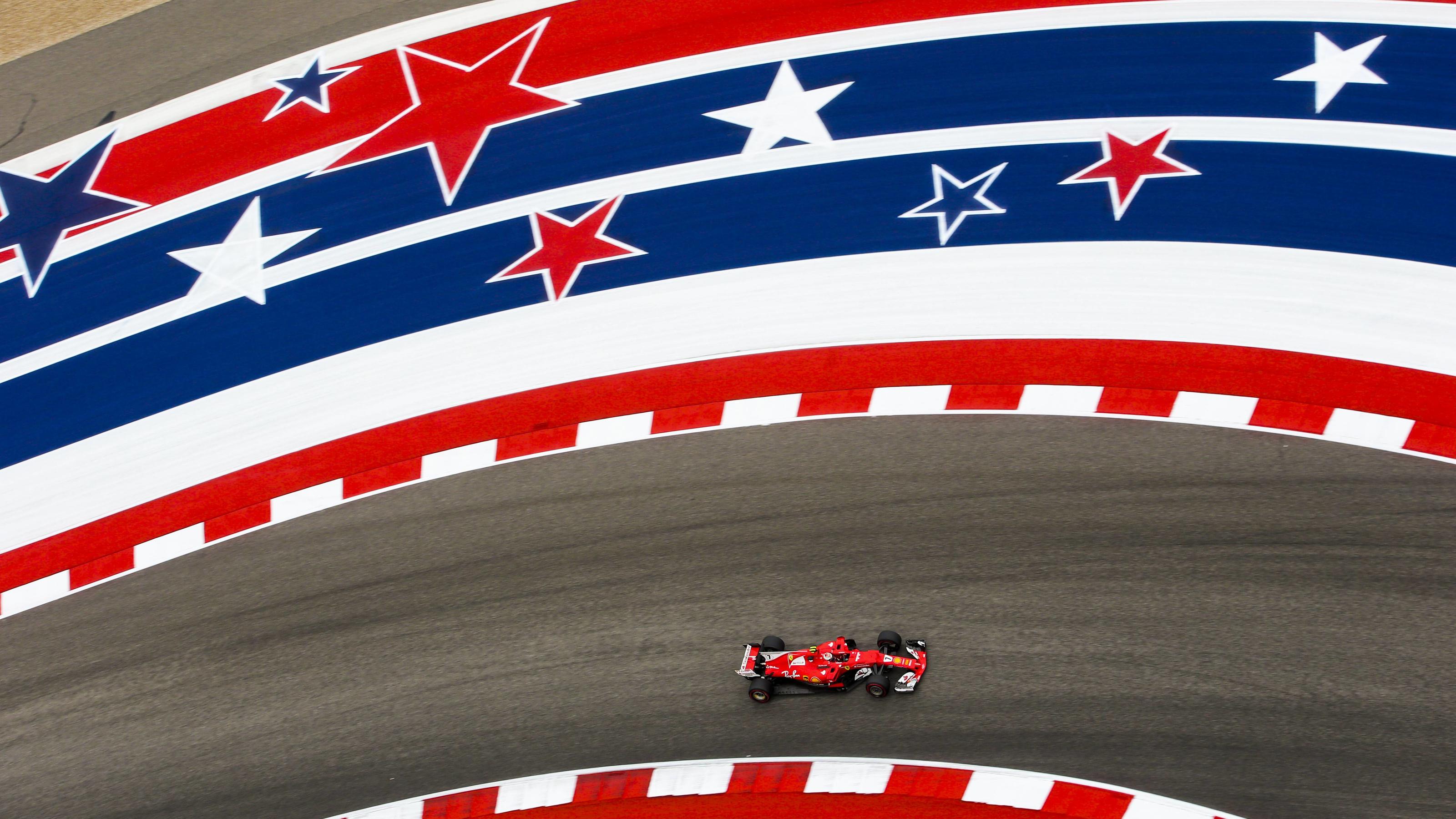 Formel 1: Lewis Hamilton stellt beim 2. Freien Training in Austin Streckenrekord auf Circuit of the Americas, Austin, Texas, United States of America. Friday 20 October 2017. Kimi Raikkonen, Ferrari SF70H. World AN7T2573 PUBLICATIONxINxGERxSUIxAUTxHUNxONLY