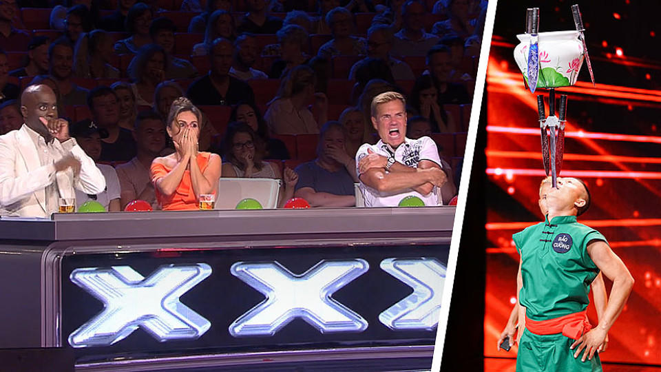 Das Supertalent 2017: Die Schwertschluck-Brüder Huynh Huy Cuong und Huynh Van Than beeindrucken die Jury "Das Supertalent" 2017: Schwertschlucker Huynh Huy Cuong