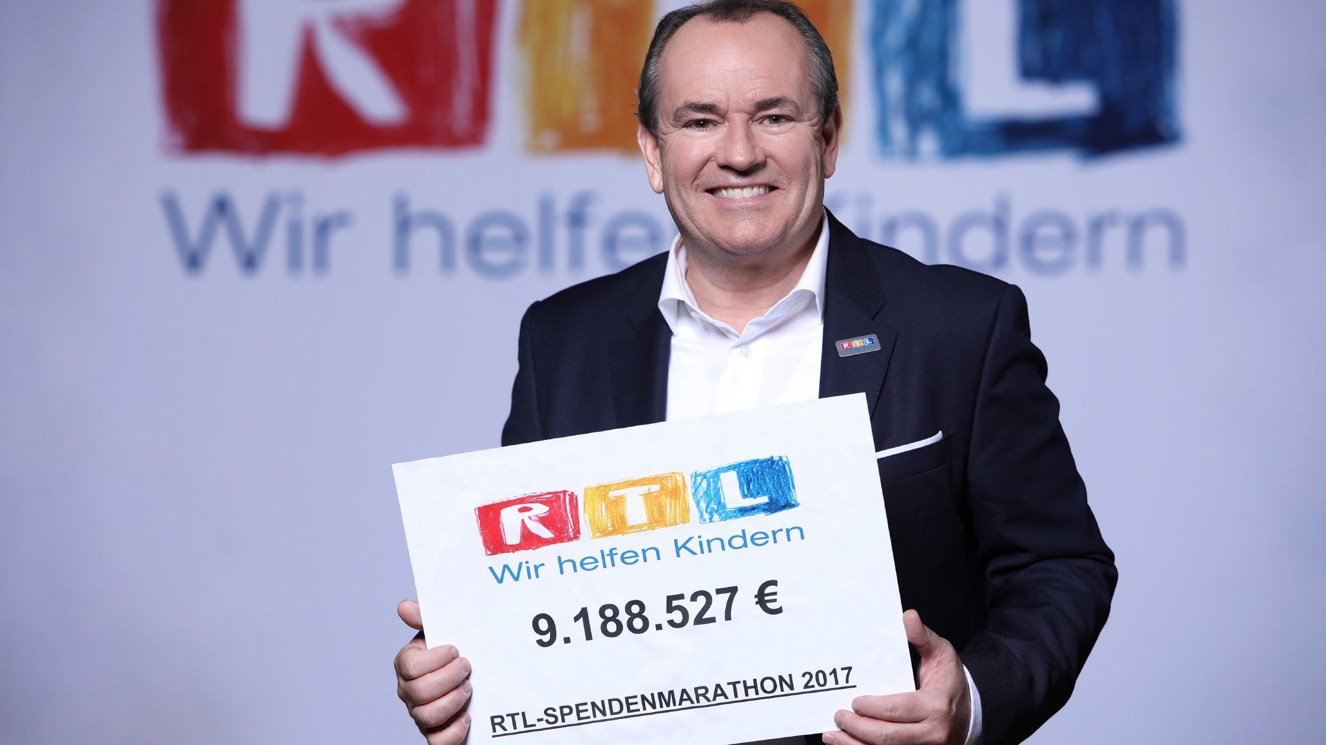 9.188.527 Euro beim 22. RTL-Spendenmarathon Beim 22. RTL-Spendenmarathon mit Wolfram Kons wurden 9.188.527 Millionen Euro für notleidende Kinder in Deutschland und der ganzen Welt gespendet.