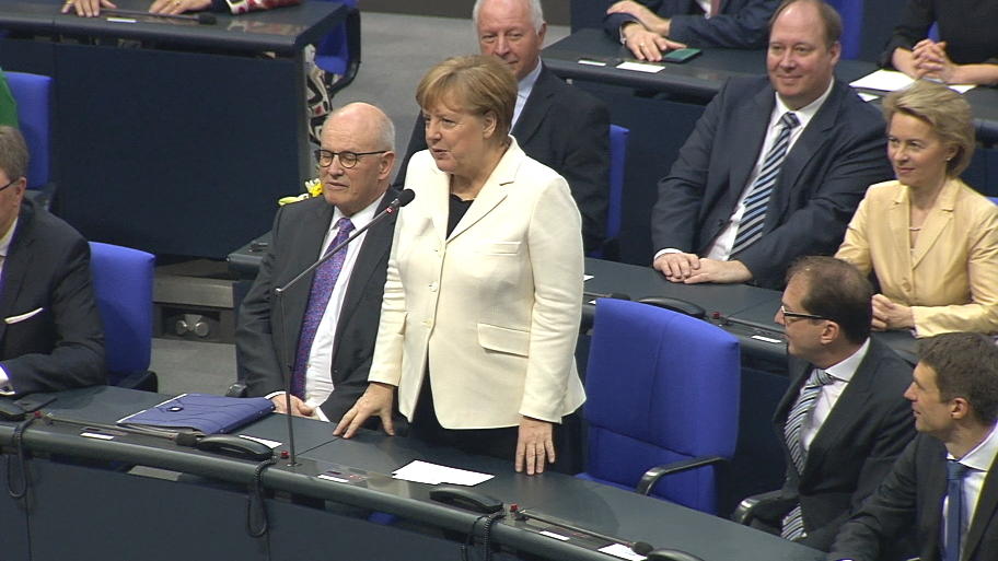 Angela Merkel als Kanzlerin wiedergewählt Angela Merkel als Kanzlerin wiedergewählt