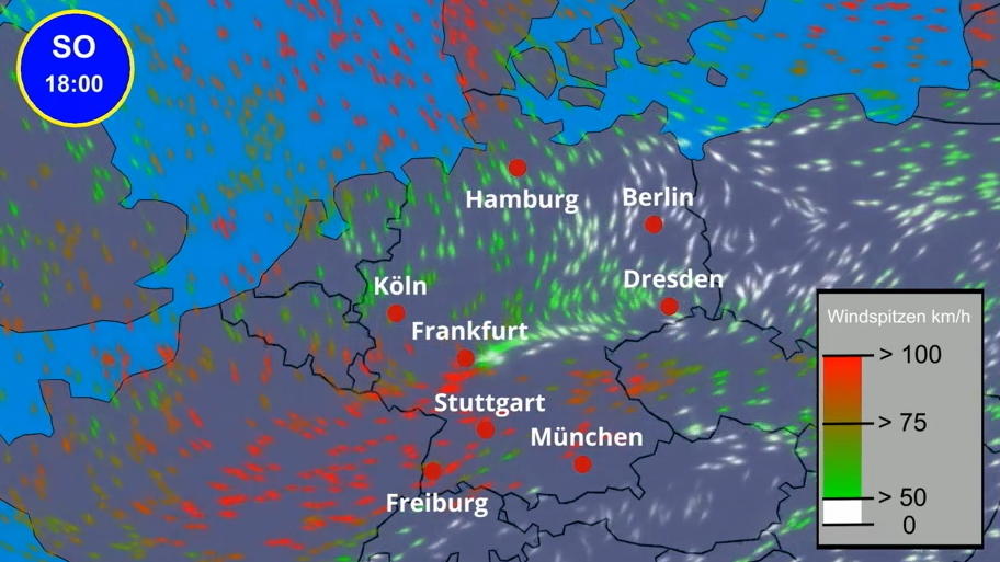 So zieht der Herbststurm ab Sonntag über uns So zieht der Herbststurm ab Sonntag über uns